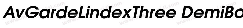 AvGardeLindexThree DemiBold字体转换